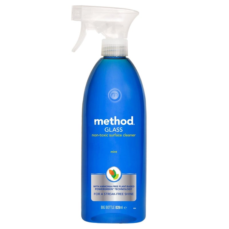 Method Glass & Surface Cleaner Spray Non-Toxic, Cleans & Removes Grime, Streak-Free Shine, Mint Scent - 828 ml - Image 1